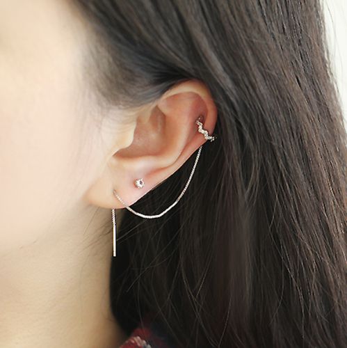 Boucles d'oreilles pendantes Femme Argentée - Ref 3098522