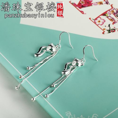 Boucles d'oreilles pendantes Femme Argentée - Ref 3098537