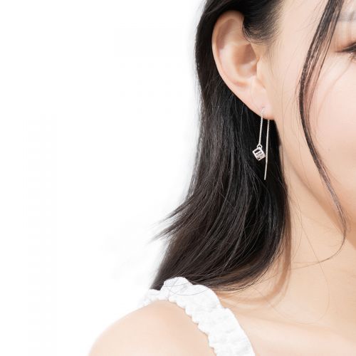 Boucles d'oreilles pendantes Femme CHICHIN CC Argentée - Ref 3098541