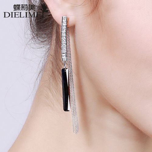 Boucles d'oreilles pendantes Femme en Alliage argent plaque or - Ref 3098542