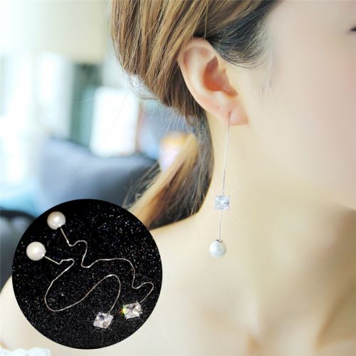 Boucles d'oreilles pendantes Femme en Alliage argent plaque or - Ref 3098551