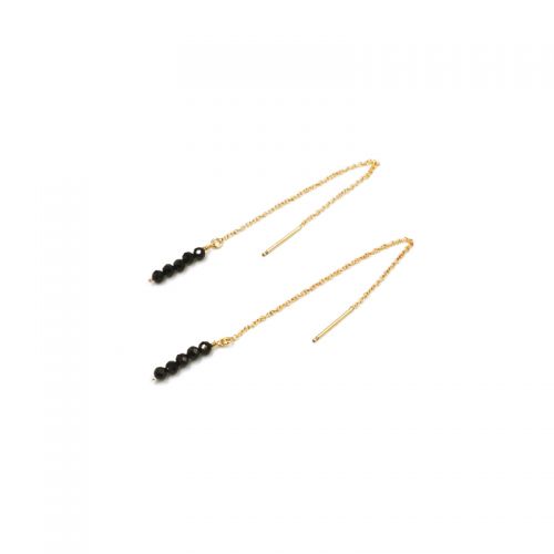 Boucles d'oreilles pendantes Femme JELLY GIRL en Alliage argent plaque or - Ref 3098577