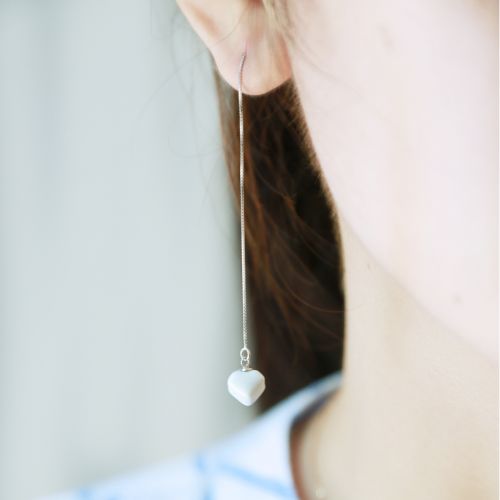 Boucles d'oreilles pendantes Femme Argentée - Ref 3098587