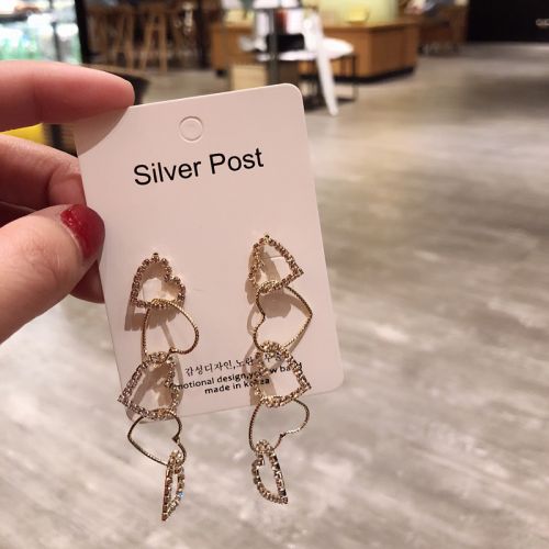 Boucles d'oreilles pendantes Femme en Alliage argent plaque or - Ref 3098600