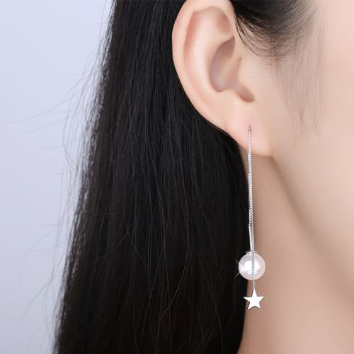 Boucles d'oreilles pendantes Femme Argentée - Ref 3098604
