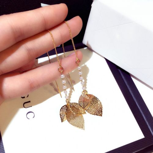 Boucles d'oreilles pendantes Femme en Alliage argent plaque or - Ref 3098616
