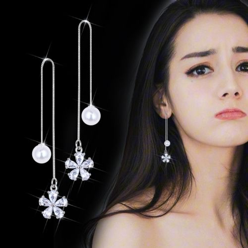 Boucles d'oreilles pendantes Femme en Alliage argent plaque or - Ref 3098634