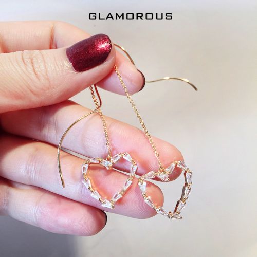 Boucles d'oreilles pendantes BAIHUA LANE en Alliage argent plaque or - Ref 3098647