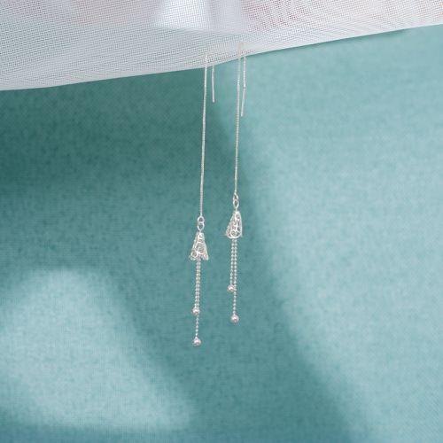 Boucles d'oreilles pendantes Femme YINGSHI Argentée - Ref 3098651