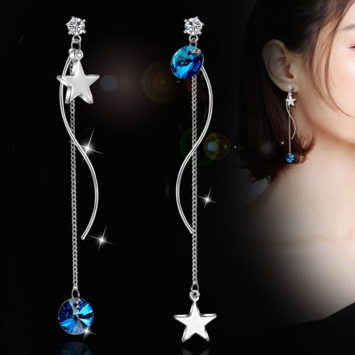 Boucles d'oreilles pendantes Femme en Alliage argent plaque or - Ref 3098701