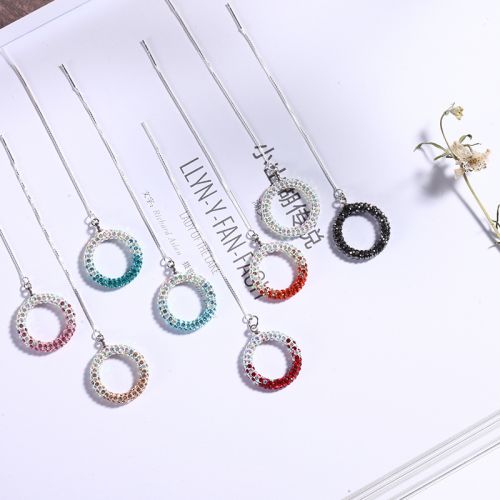 Boucles d'oreilles pendantes Femme en Zircon naturel - Ref 3098704