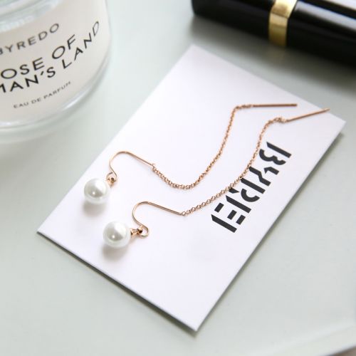 Boucles d'oreilles pendantes Femme en Acier au titane - Ref 3098709