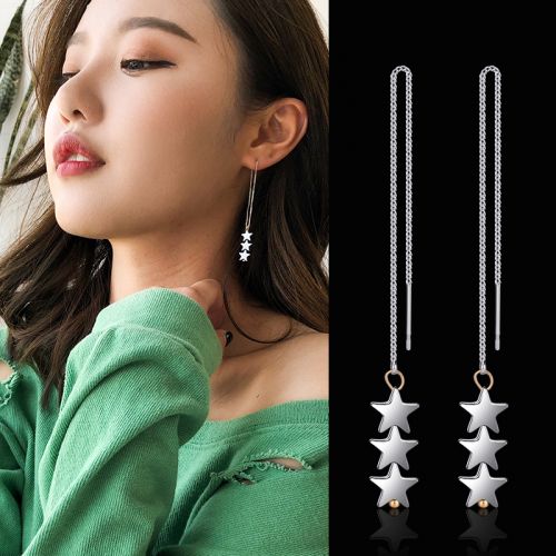 Boucles d'oreilles pendantes Femme en Alliage argent plaque or - Ref 3098710