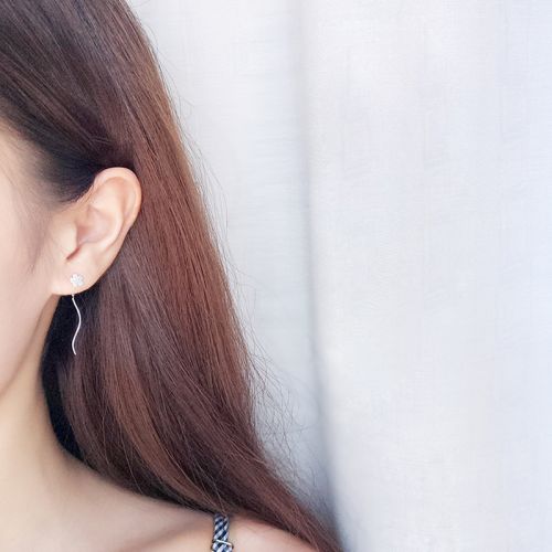 Boucles d'oreilles pendantes Femme Argentée - Ref 3098713