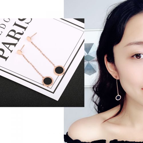 Boucles d'oreilles pendantes Femme en Acier au titane - Ref 3098719