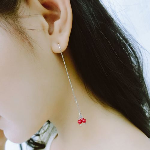 Boucles d'oreilles pendantes Femme Argentée - Ref 3098721