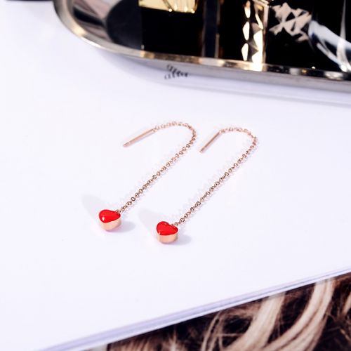 Boucles d'oreilles pendantes Femme en Acier au titane - Ref 3098725
