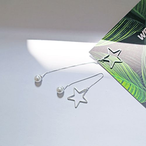 Boucles d'oreilles pendantes Femme Argentée - Ref 3098726