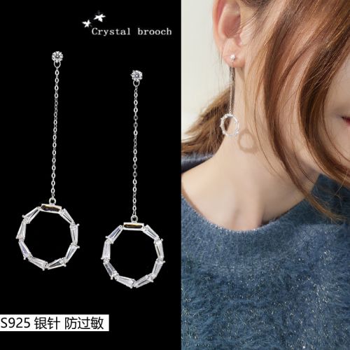 Boucles d'oreilles pendantes Femme en Alliage argent plaque or - Ref 3098728