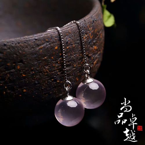 Boucles d'oreilles pendantes Femme en Cristal naturel pierre semi-precieuse - Ref 3098747