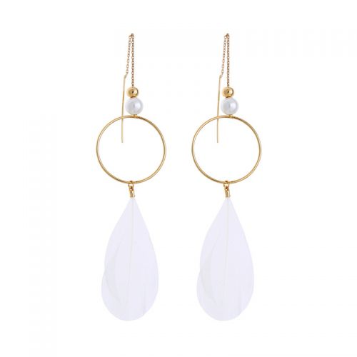 Boucles d'oreilles pendantes Femme KISSME en Alliage argent plaque or - Ref 3098754