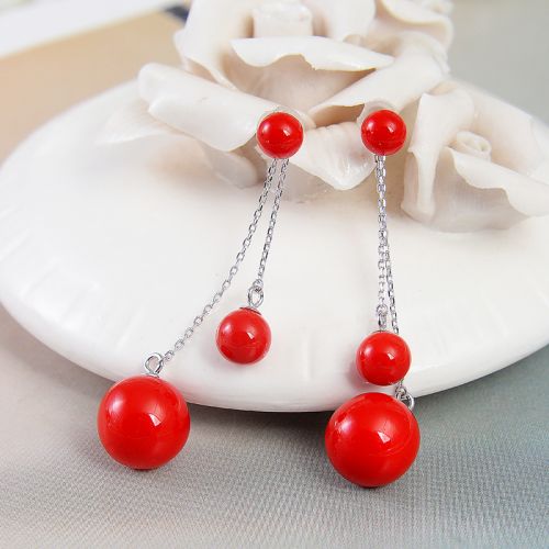 Boucles d'oreilles pendantes Femme en Matiere mixte - Ref 3098774