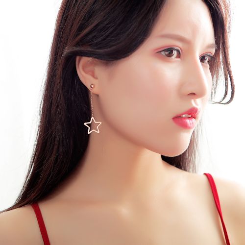 Boucles d'oreilles pendantes Femme HAIDANCE en Acier au titane - Ref 3098816
