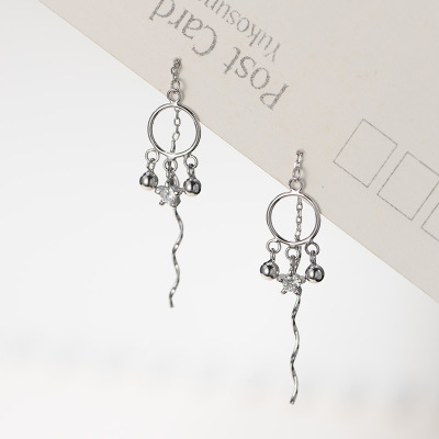 Boucles d'oreilles pendantes Femme Argentée - Ref 3098819