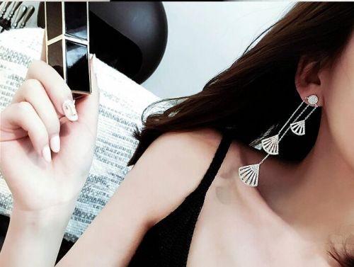 Boucles d'oreilles pendantes Femme en Alliage argent plaque or - Ref 3098832