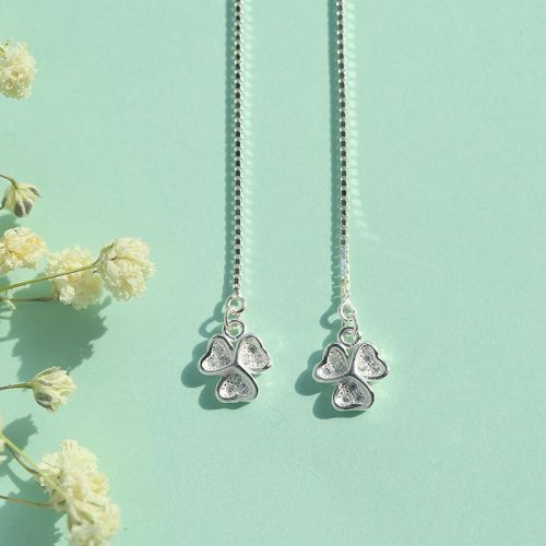 Boucles d'oreilles pendantes Femme FU STREET Argentée - Ref 3098833
