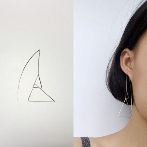 Boucles d'oreilles pendantes Femme en Alliage argent plaque or - Ref 3098846