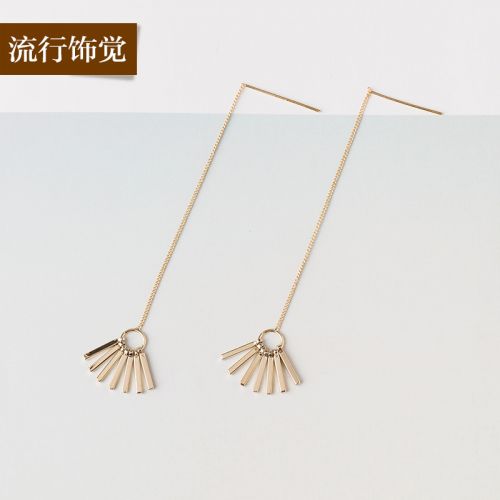 Boucles d'oreilles pendantes Femme en Alliage argent plaque or - Ref 3098849