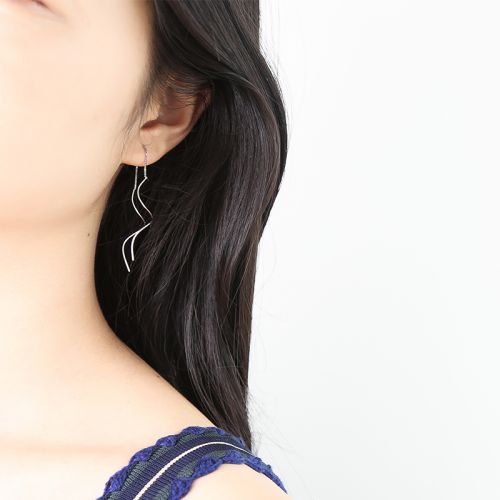 Boucles d'oreilles pendantes Femme Argentée - Ref 3098850