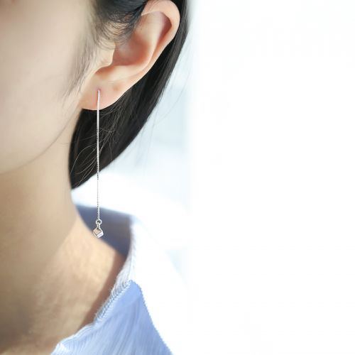 Boucles d'oreilles pendantes Femme Argentée - Ref 3098874