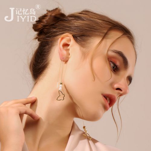 Boucles d'oreilles pendantes Femme en Alliage argent plaque or - Ref 3098967