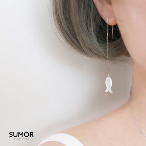 Boucles d'oreilles pendantes Femme Argentée - Ref 3099067