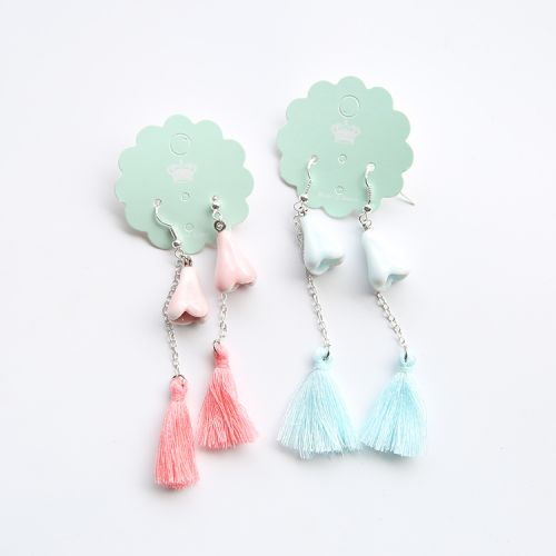 Boucles d'oreilles pendantes Femme en Matiere mixte - Ref 3099115