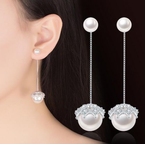 Boucles d'oreilles pendantes Femme Argentée - Ref 3099118