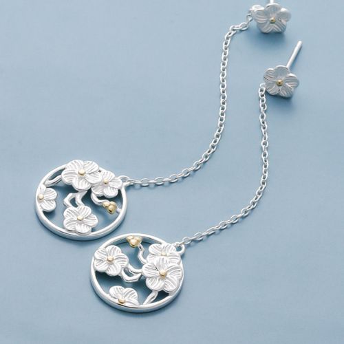 Boucles d'oreilles pendantes Femme Argentée - Ref 3099127