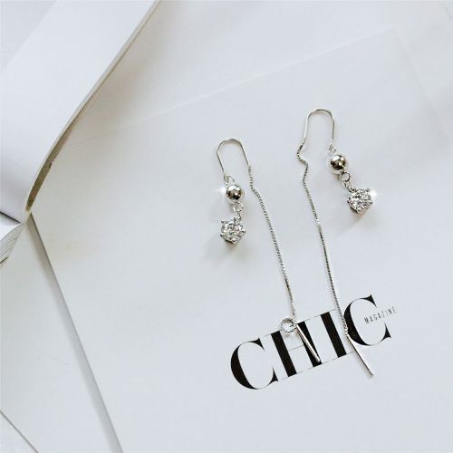 Boucles d'oreilles pendantes Femme en Zircone synthetique strass - Ref 3099136