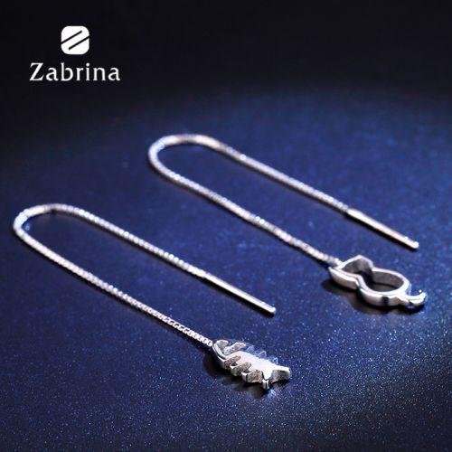 Boucles d'oreilles pendantes Femme ZABRINA Argentée - Ref 3099151