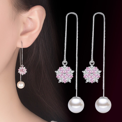 Boucles d'oreilles pendantes Femme Argentée - Ref 3099174
