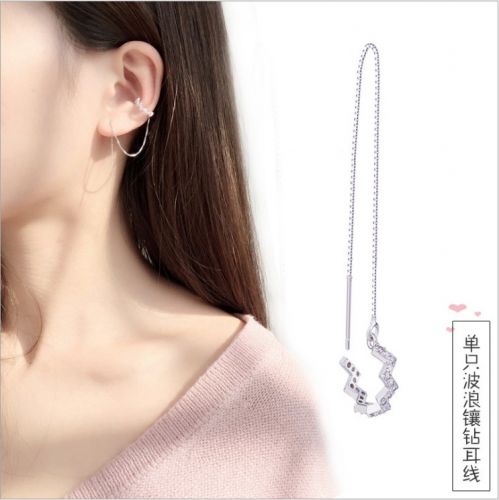 Boucles d'oreilles pendantes Femme en Alliage argent plaque or - Ref 3099185