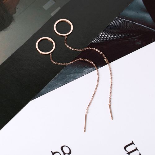 Boucles d'oreilles pendantes Femme en Acier au titane - Ref 3099191