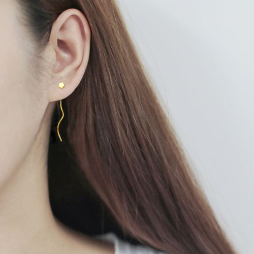 Boucles d'oreilles pendantes Femme UMEE en Alliage argent plaque or - Ref 3099213