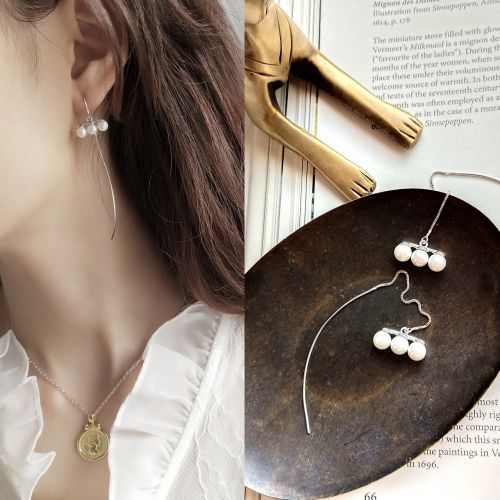 Boucles d'oreilles pendantes Femme Argentée - Ref 3099227