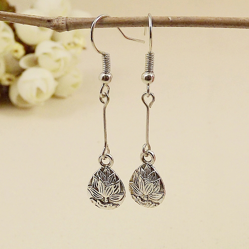 Boucles d'oreilles pendantes Femme en Alliage argent plaque or - Ref 3099230