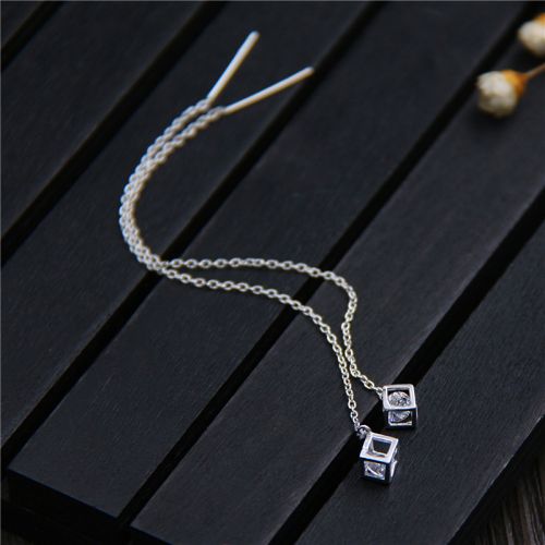 Boucles d'oreilles pendantes Femme Argentée - Ref 3099245