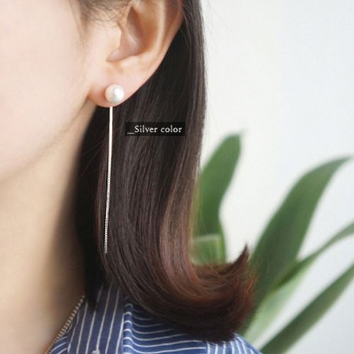 Boucles d'oreilles pendantes Femme Argentée - Ref 3099253