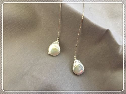 Boucles d'oreilles pendantes Femme en Nacre - Ref 3099271